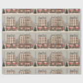 Paris Christmas Cadeaupapier (Vlak)