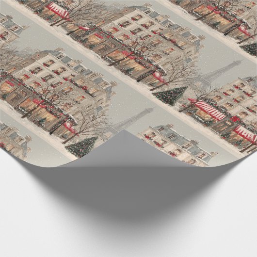 Paris Christmas Cadeaupapier (Hoek)