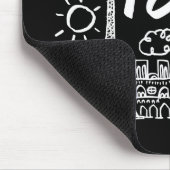 Paris City Doodle Muismat (Hoek)