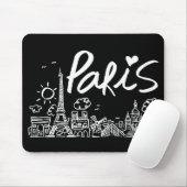 Paris City Doodle Muismat (Met muis)