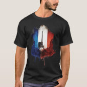 Paris City Illustration With Eiffel Tower French F T-shirt (Voorkant)