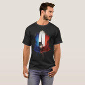 Paris City Illustration With Eiffel Tower French F T-shirt (Voorkant volledig)