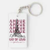 Paris City of Love – Eiffel Tower Travel Souvenir Sleutelhanger (achterkant)