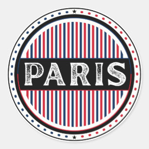 Paris City Pride Embleem – Franse identiteit Ronde Sticker