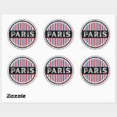 Paris City Pride Embleem – Franse identiteit Ronde Sticker (Vel)