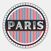 Paris City Pride Emblem – French Identity Ronde Sticker (Voorkant)