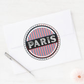 Paris City Pride Emblem – French Identity Ronde Sticker (Envelop)