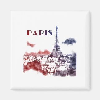 Paris City Skyline Eifel Tower Travel Frankrijk Magneet
