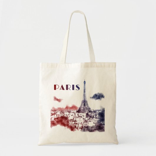 Paris City Skyline Eifel Tower Travel Frankrijk Tote Bag (Voorkant)