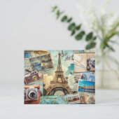 Paris Collage Briefkaart (Staand voorkant)