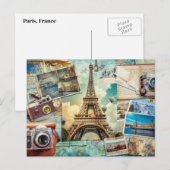Paris Collage Briefkaart (Voorkant / Achterkant)