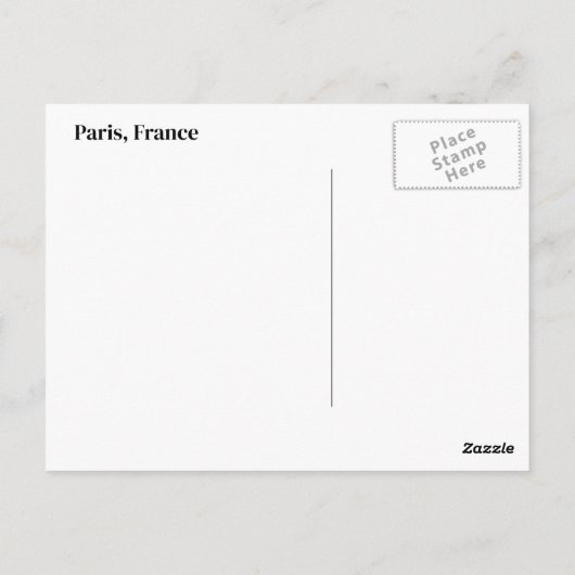 Paris Collage Briefkaart (Achterkant)