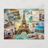 Paris Collage Briefkaart (Voorkant)