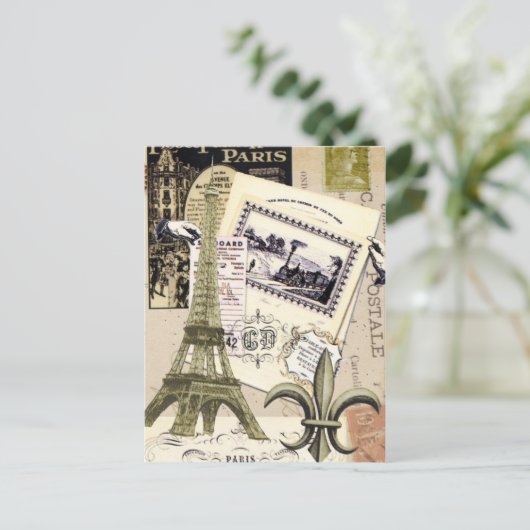  Paris Collage...briefkaart Briefkaart (Staand voorkant)