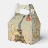 Paris Collage Eiffeltoren gepersonaliseerd Bedankdoosjes (Achterkant)
