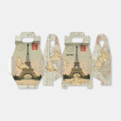 Paris Collage Eiffeltoren gepersonaliseerd Bedankdoosjes (Uitgevouwen)