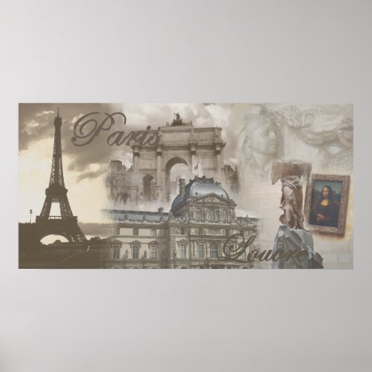 Paris Collage Poster (Voorkant)