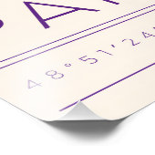 Paris Coordinates Map Poster – Minimal City Street (Hoek)