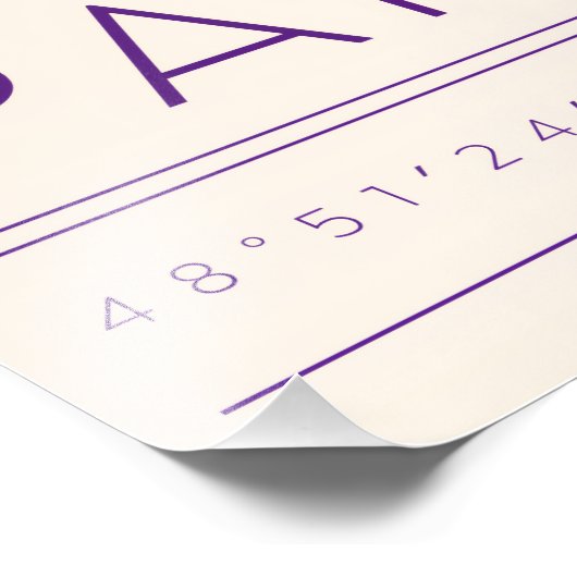 Paris Coordinates Map Poster – Minimal City Street (Hoek)