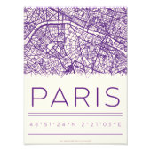 Paris Coordinates Map Poster – Minimal City Street (Voorkant)