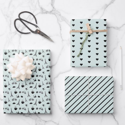 Paris Coordinating Pattern Inpakpapier Vel (Voorkant)