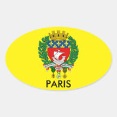 Paris Crest Ovale Sticker (Voorkant)
