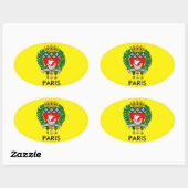 Paris Crest Ovale Sticker (Vel)