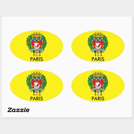 Paris Crest Ovale Sticker (Vel)