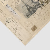 Paris Crow Wereldbol Frans Briefkaart Weefpapier Tissuepapier (Detail)