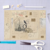 Paris Crow Wereldbol Frans Briefkaart Weefpapier Tissuepapier (Craft)