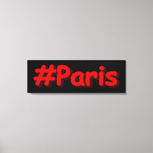"#Paris" Cute Design. Bestel nu Canvas Afdruk (Voorkant)