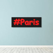 "#Paris" Cute Design. Bestel nu Canvas Afdruk (Insitu (Houten vloer))