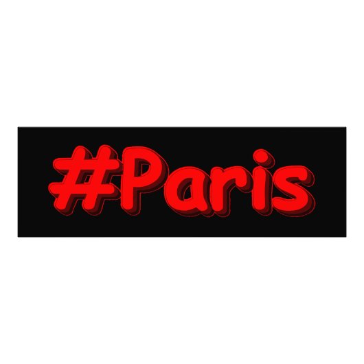 "#Paris" Cute Design. Bestel nu Foto Afdruk (Voorkant)