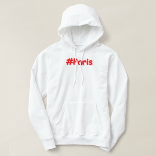 "#Paris" Cute Design. Bestel nu Hoodie (Design voorkant)
