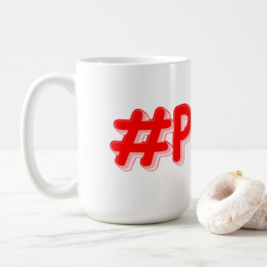 "#Paris" Cute Design. Bestel nu Koffiemok (Met donut)