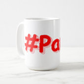 "#Paris" Cute Design. Bestel nu Koffiemok (Voorkant links)