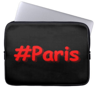 "#Paris" Cute Design. Bestel nu Laptop Sleeve
