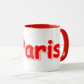 "#Paris" Cute Design. Bestel nu Mok (Voorkant rechts)