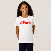 "#Paris" Cute Design. Bestel nu T-shirt (Voorkant volledig)