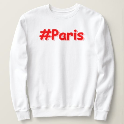 "#Paris" Cute Design. Bestel nu Trui (Design voorkant)