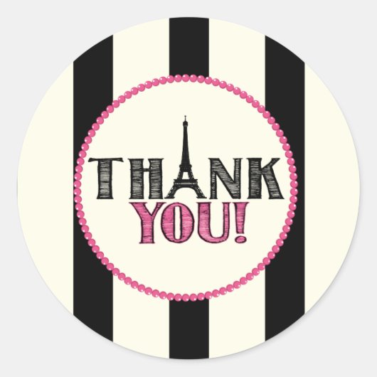 Paris Dank u Sticker (Voorkant)