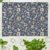 Paris Dark Icons Chic Design Theedoek (Gevouwen)