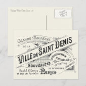  Paris Deptartwinkel Ad Briefkaart (Voorkant / Achterkant)