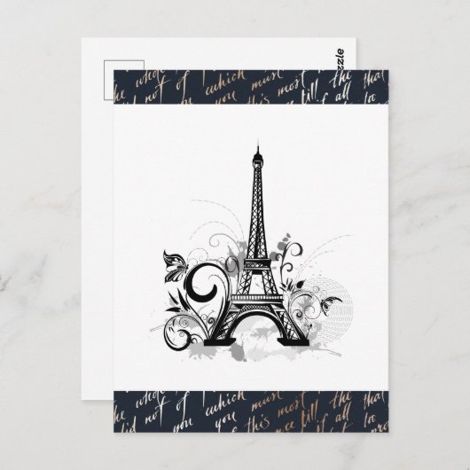 Paris Design Cute Briefkaart (Voorkant / Achterkant)