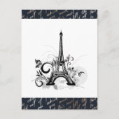 Paris Design Cute Briefkaart (Voorkant)