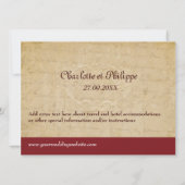 Paris Destination Wedding Invitation Kaart (Achterkant)