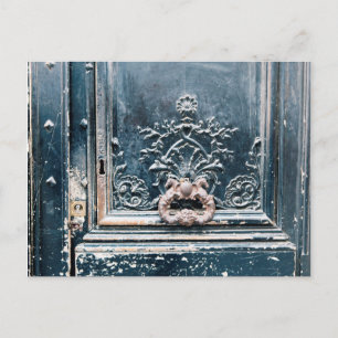 Paris Deur Knocker Foto Briefkaart