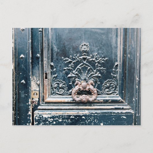 Paris Deur Knocker Foto Briefkaart (Voorkant)
