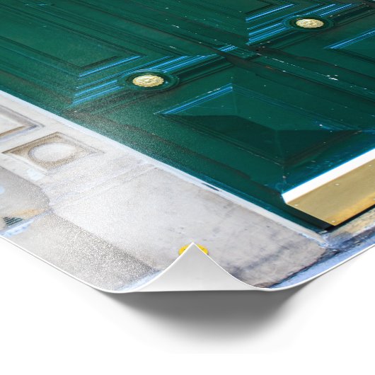 Paris Deurk Green Number 30 - Foto Afdruk (Hoek)