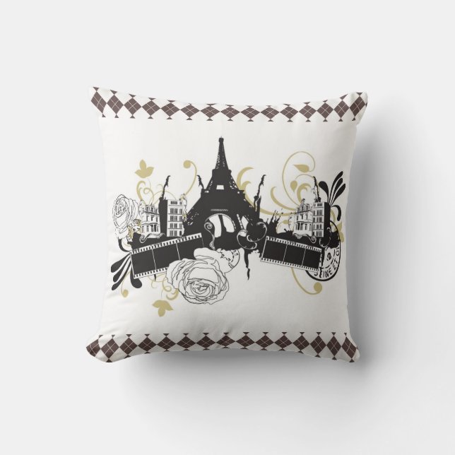 Paris Diamond Design Reversible Pillow Kussen (Voorkant)